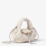 FENDI Spy Small Off-white inlaid Swakara fur and leather bag - Image 4